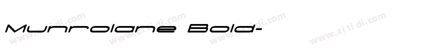Munrolane Bold字体转换